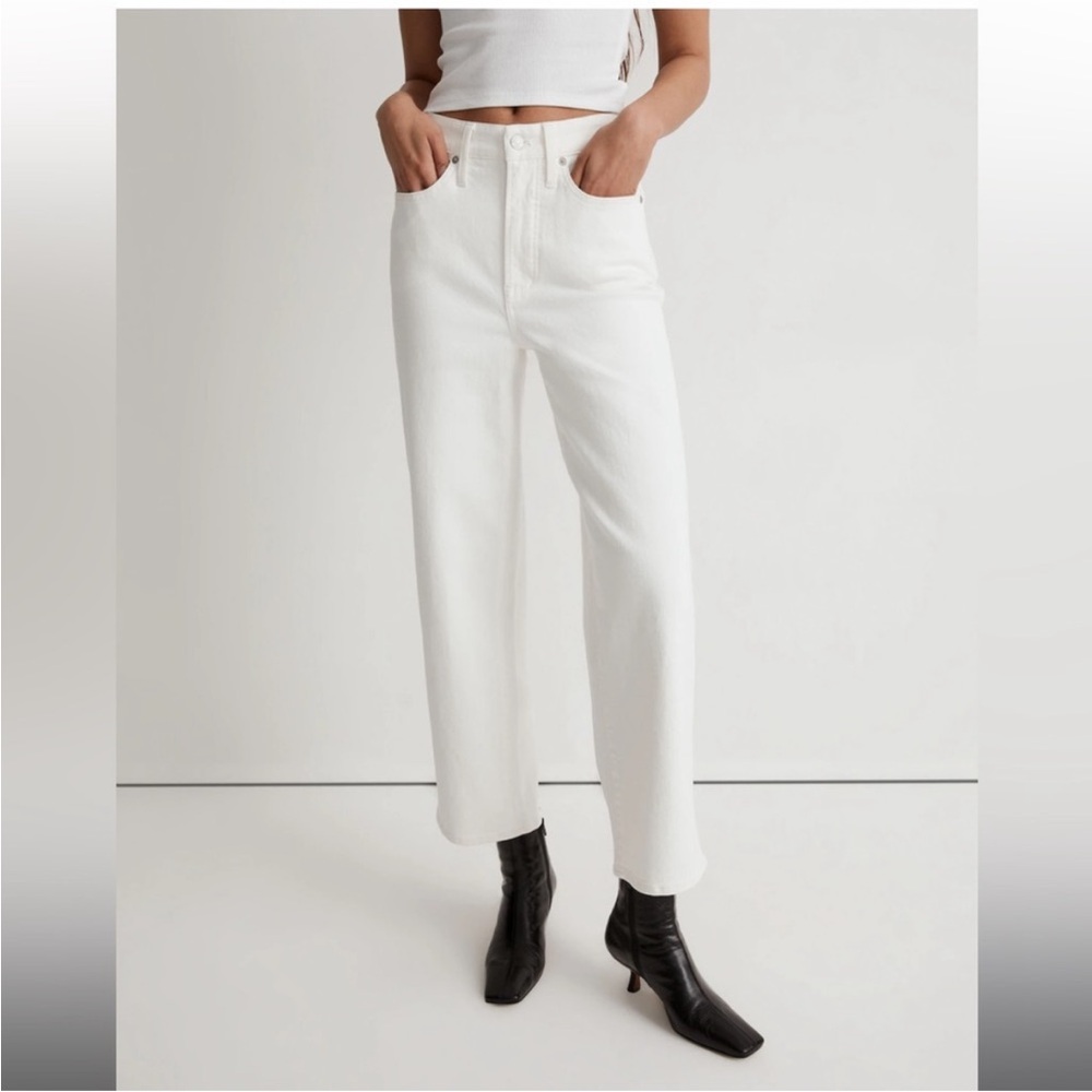Madewell Vintage Wide Leg Jean Cropped in Tile White